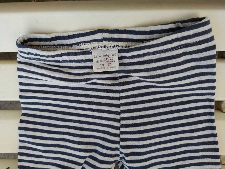Calças de menina às riscas - ZARA - 18 - 24 meses - 92 cm