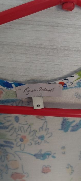 Sukienka w kwiaty xs xxs rękaw 3/4 river island