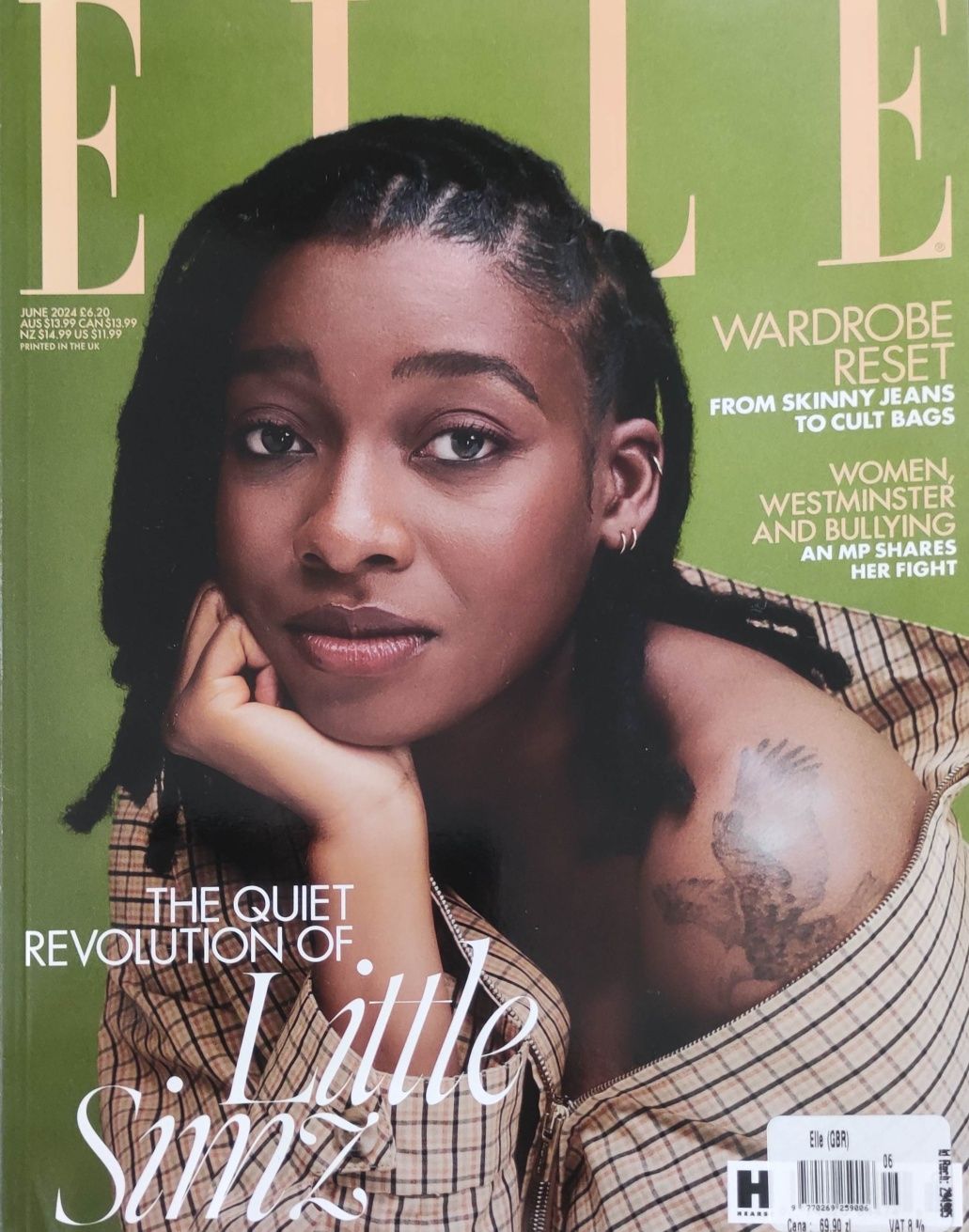 Magazyn ELLE UK 06/24 Little Simz Quiet Power aktywistka Moda styl kob