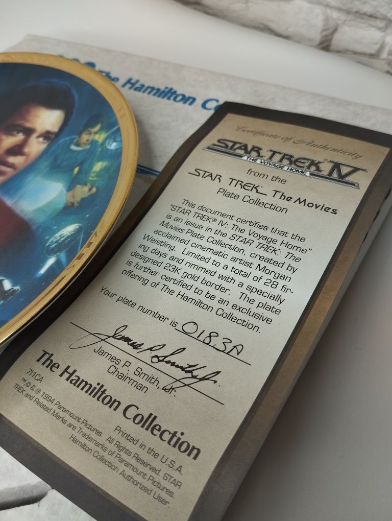 Колекційна тарілка Star Trek IV The Hamilton Collection