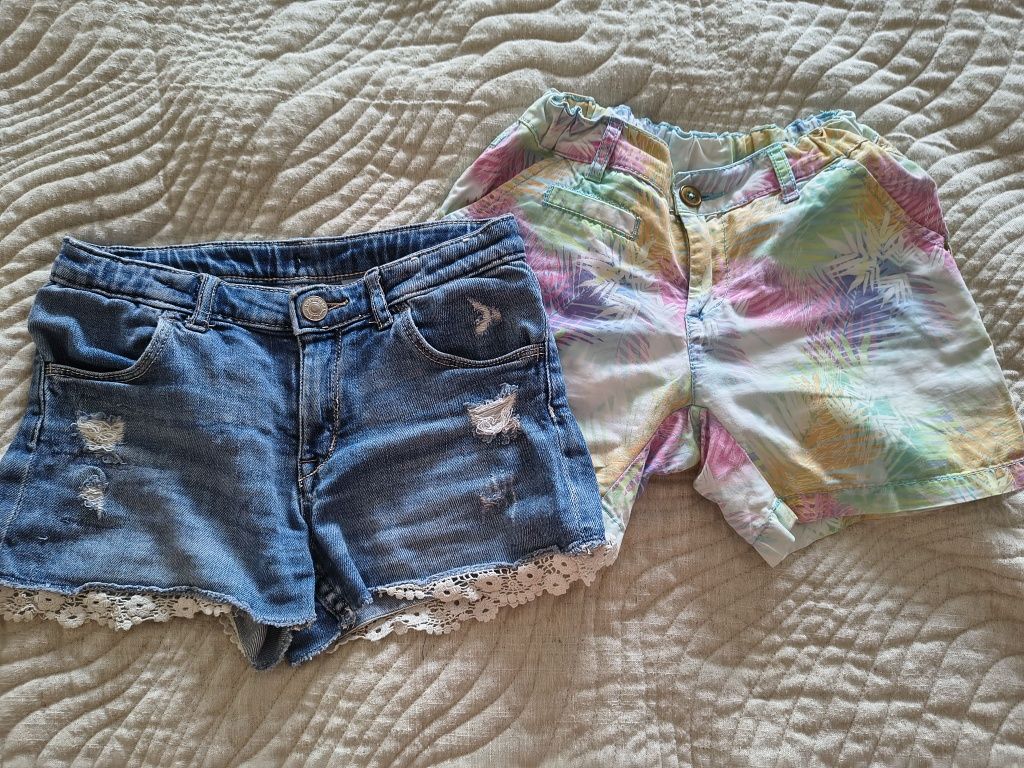 Krótkie spodenki r.140 h&m, kappahl