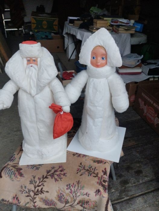 Гірлянди новорічні СССР.вінтажні іграшки на ялинку.дід мороз снігурка