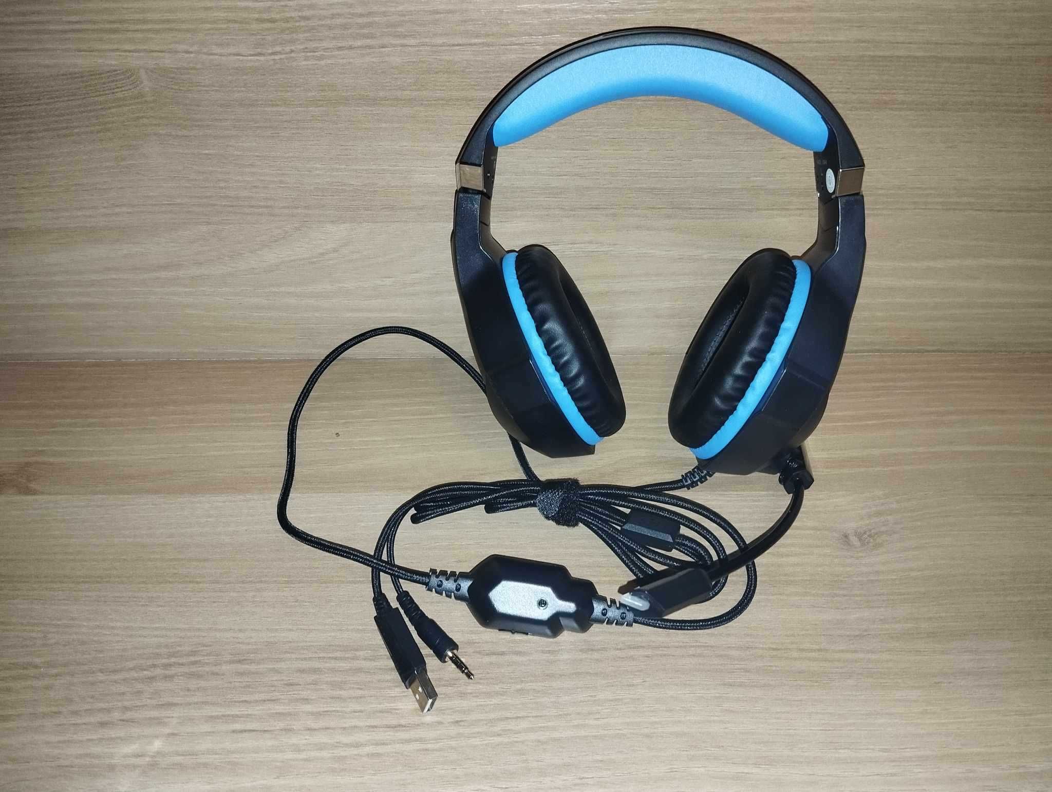 Słuchawki z Mikrofonem - OZEINO GM-6 - Czarno-Niebieskie
