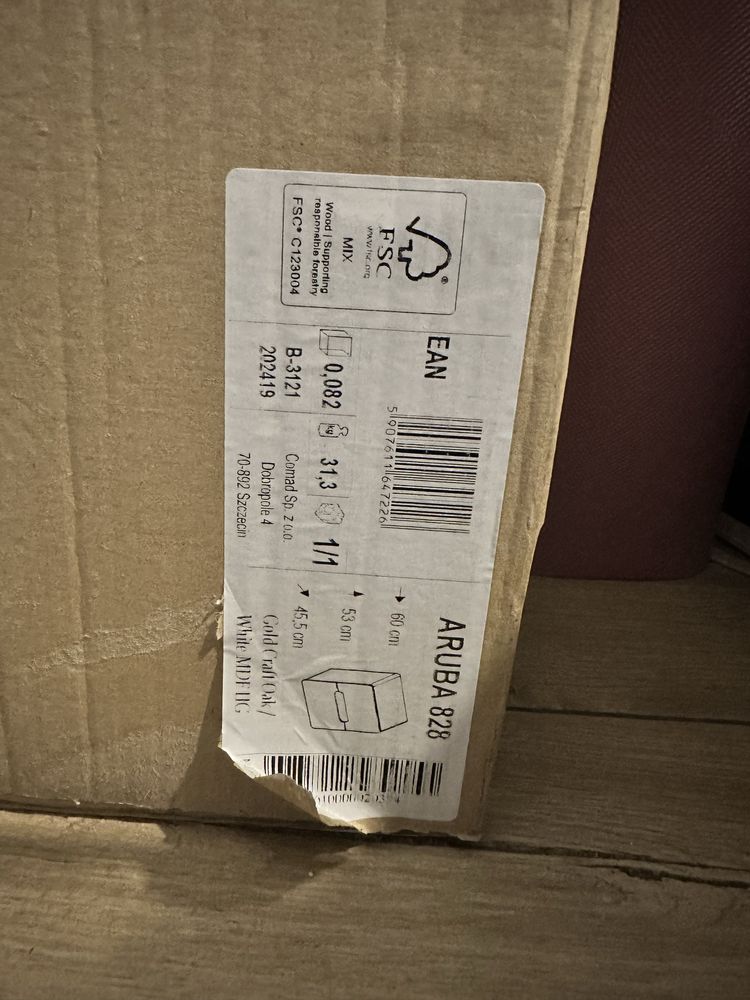 Szafka pod umywalke Aruba 828 60 cm