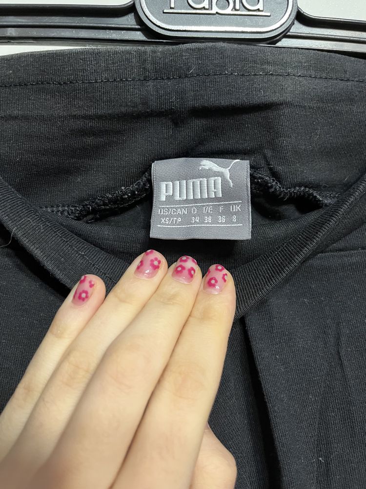 legginsy sportowe puma czarne obcisłe xs siłownia