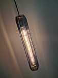 Szklana lampa sufitowa tuba szkło dymione 40 cm dwie sztuki!