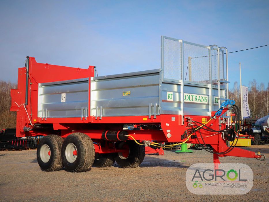 Rozrzutnik obornika 8 ton wałki 4x pion Roltrans Helios 2x pion zasuwa