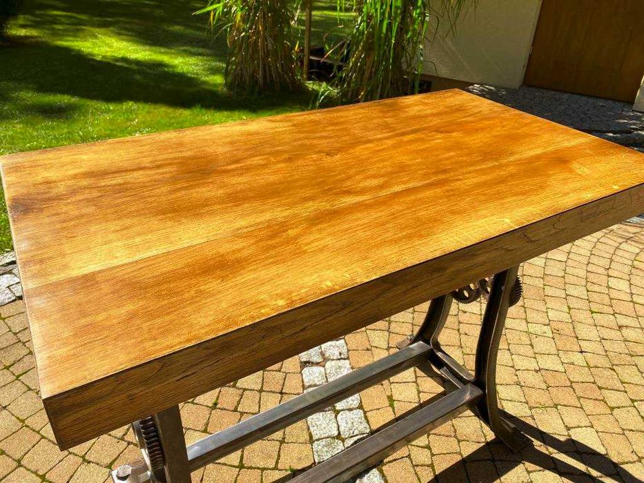 Stół warsztatowy, biurko, antyk, industrialny