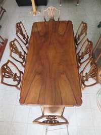 Cadeiras  e  Mesa  Vintage  Nogueira