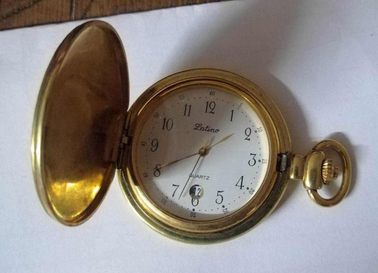 Coleccionadores - Relógio bolso marca LATINO -anos 70 em prata dourada