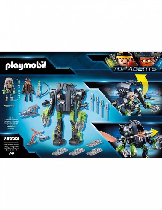 PLAYMOBIL 70233 – Lodowy Robot Top Agents z figurkami