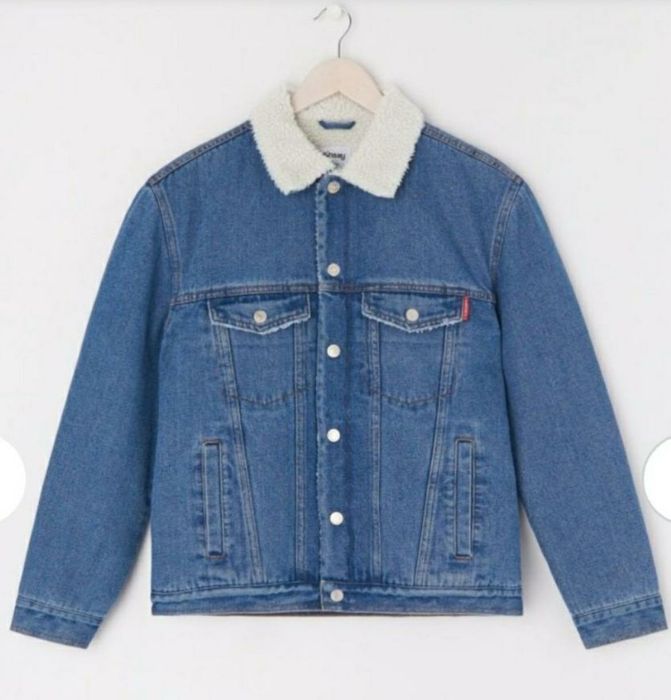 Джинсова куртка на штучному хутрі р.44-46хs