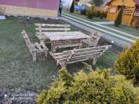 Zestaw ogrodowy stół 2 ławki 2 krzesła