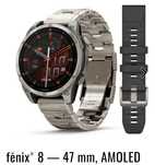 Garmin Fenix 8 47 mm AMOLED Sapphire, Tytanowy z Tytanowa bransoleta