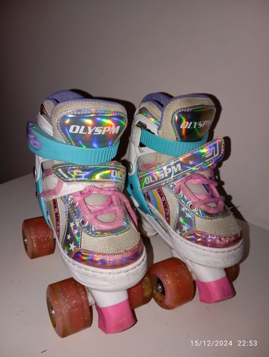 Patins Quad Criança tamanho pequeno 26-29 com luzes nas rodas