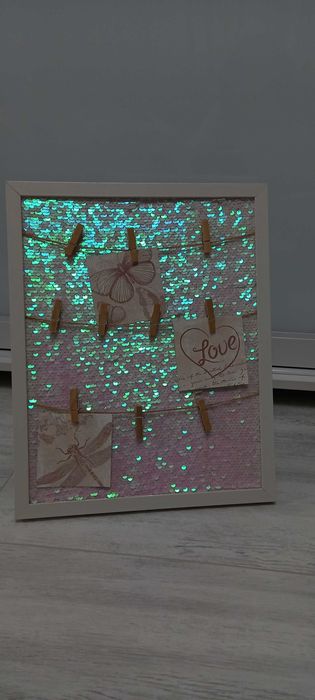 Доска для заметок + прищепки