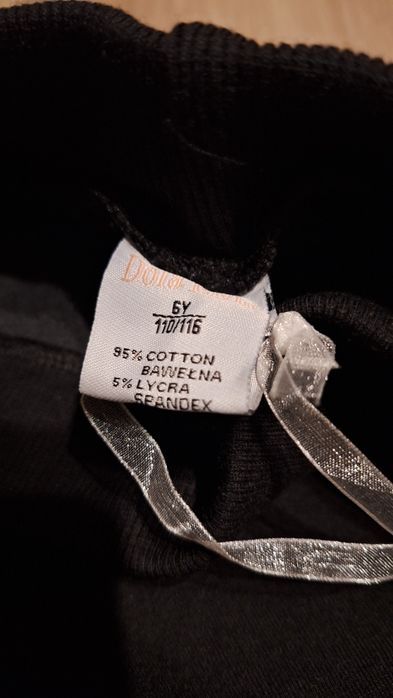 Leginsy, getry ocieplane czarne 110/116 Dola Elvin