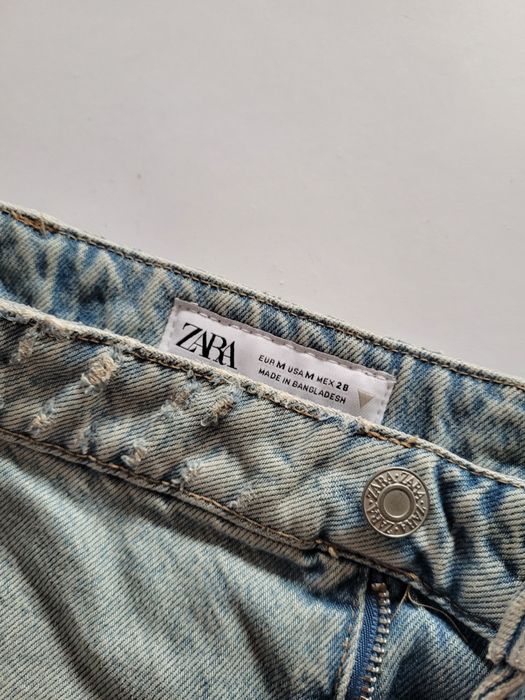 Jeansowa krótka spodnica mini biodrowka 38 M zara