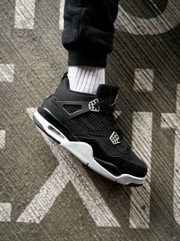 Buty Nike Air Jordan Retro 4 Black Canvas 40-45 męskie trampki