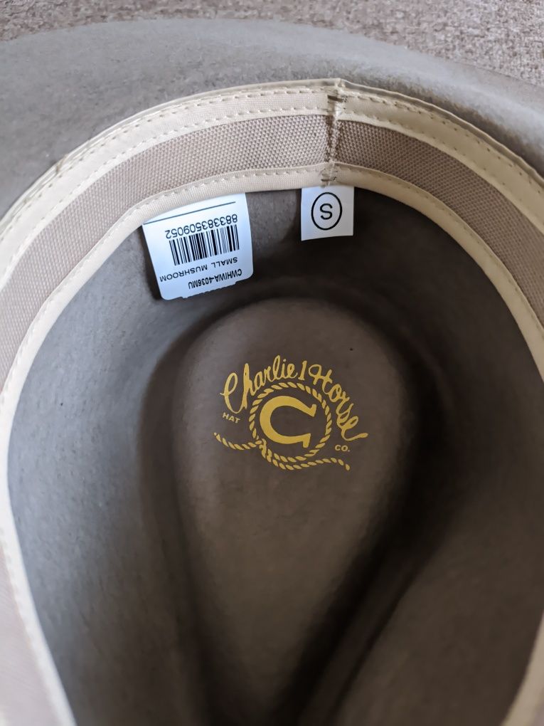 Шляпа Charlie 1 Horse Highway Felt Western Hat Mushroom