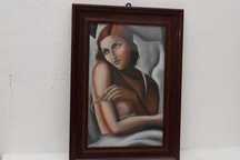 TAMARA ŁEMPICKA - AKT Kobiety art deco obraz