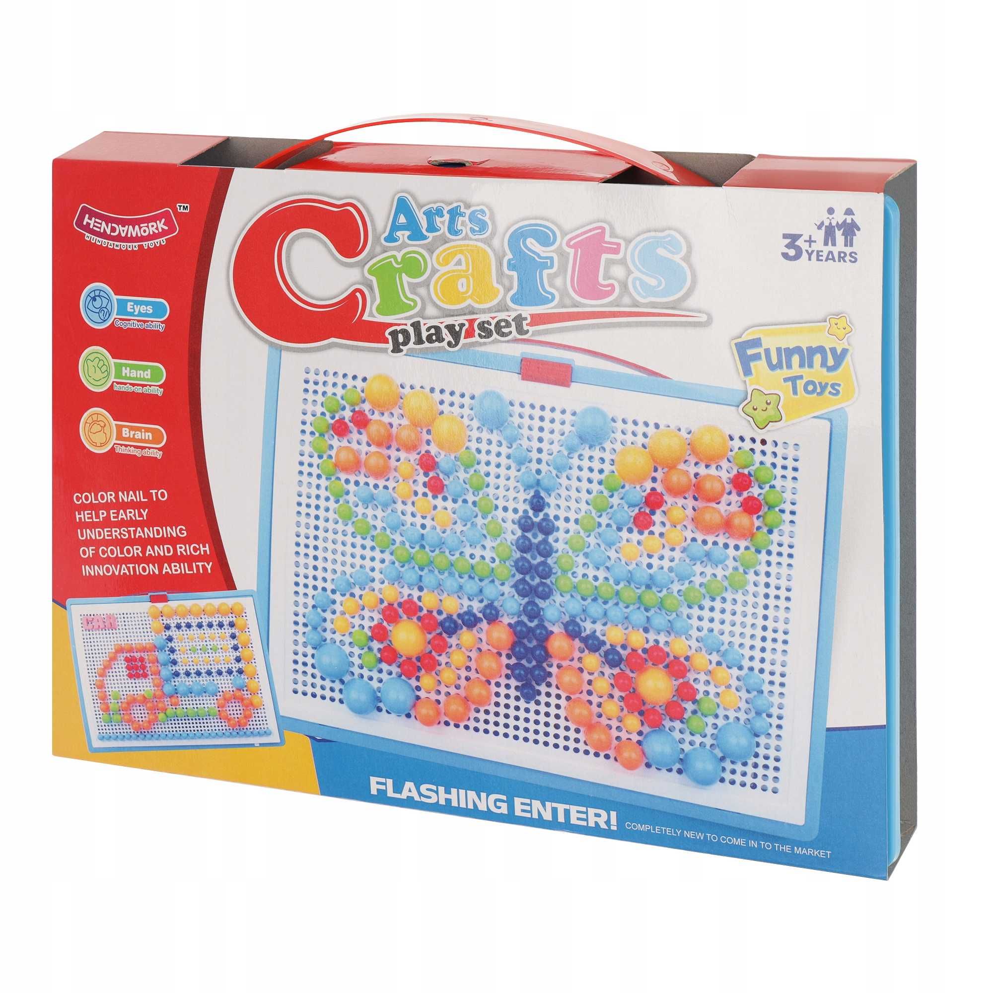 LT274 PUZZLE 3D nowa układanka pinezki grzybki gra 296EL Montessori