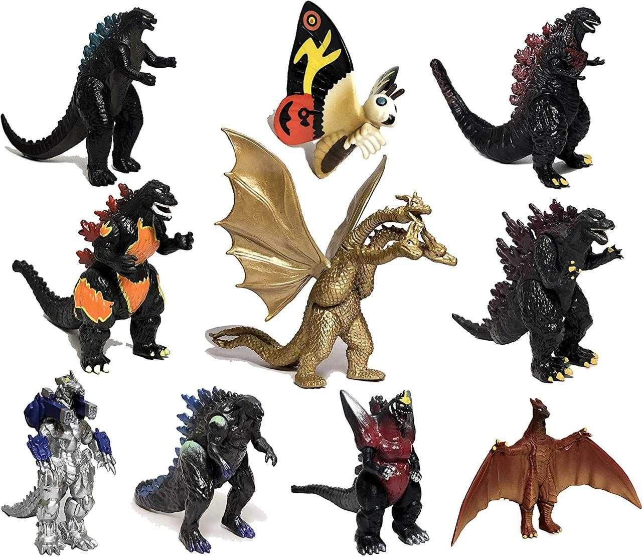 Набор фигурок 10в1 Годзилла и монстры, Godzilla & Monsters, 6 см