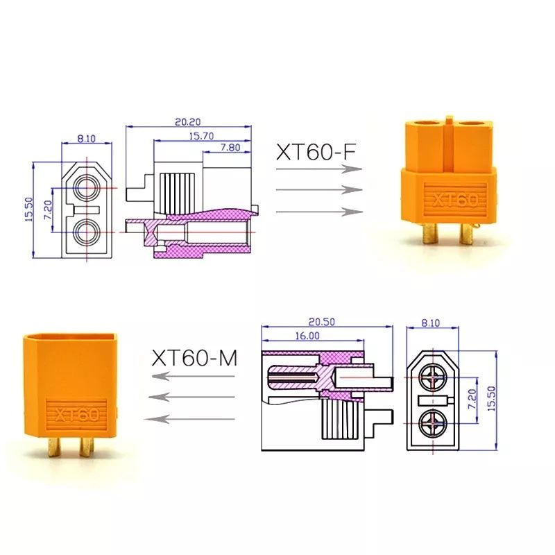 Разъемы ХТ 60 , XT 60 , Xt-60