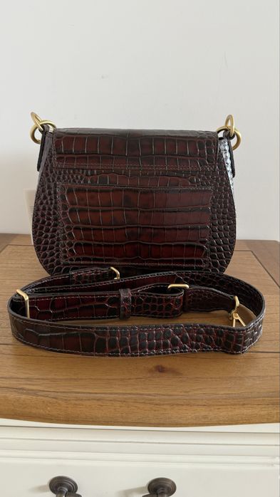 Daag nowa Olivia braz croco z paskiem o szer. 3 cm