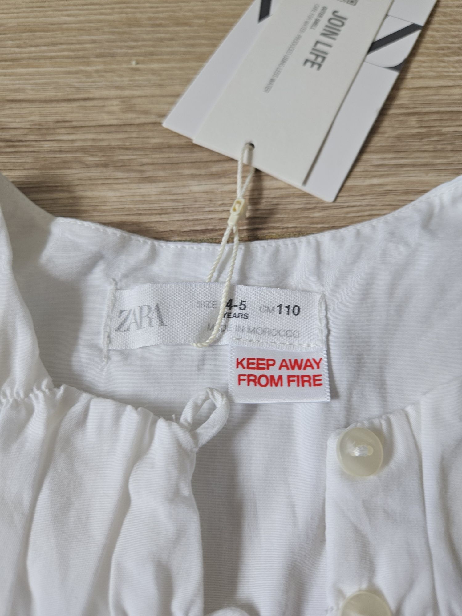 Zara nowa popelinowa koszula bez rękawów falbankami na ramionach luźna