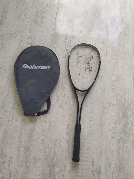 Rakieta do squasha techman używana z pokrowcem
