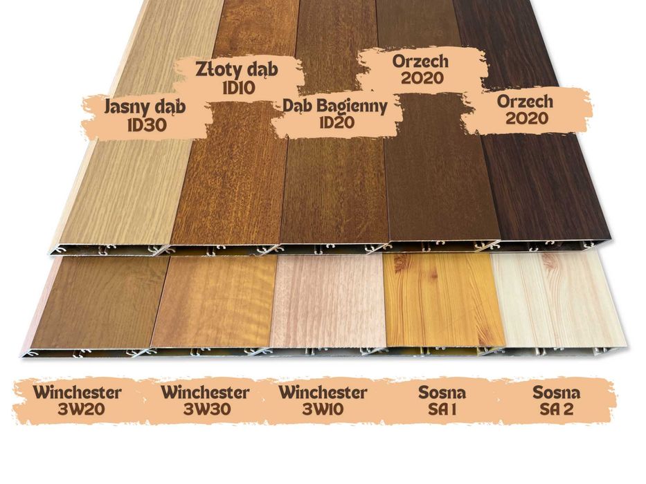 Profil wzór drewna 100X20mm imitacja/ aluminium/ ocynkowany