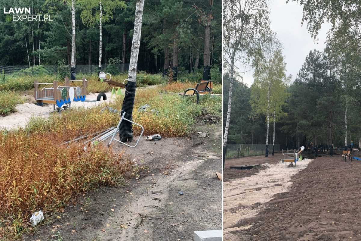 Zakładanie trawników, nawodnienie, trawnik z rolki, prace ziemne
