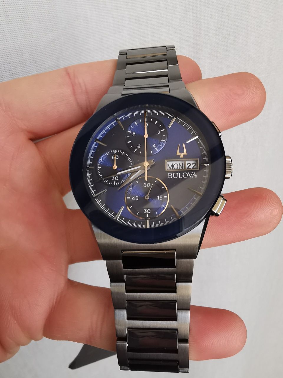 Zegarek Bulova Millennia Chronograph Blue 41 mm full set