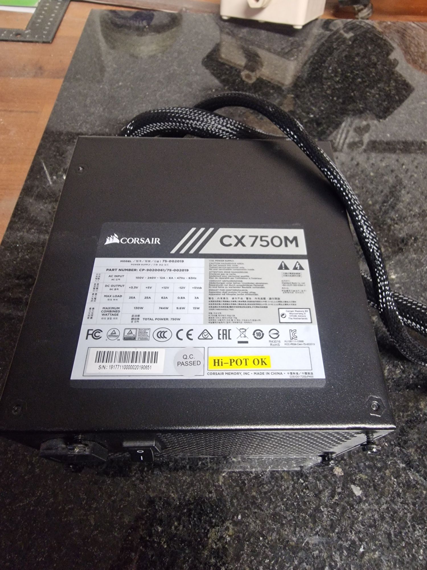Fonte alimentação Corsair 750w