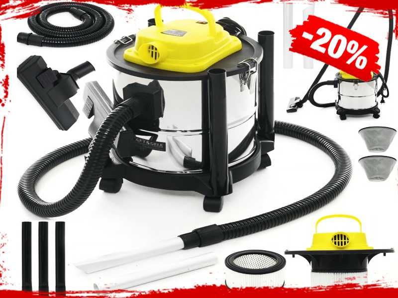 Profesjonalny Odkurzacz Przemysłowy Z Separatorem Popiołu Mocny 1200W