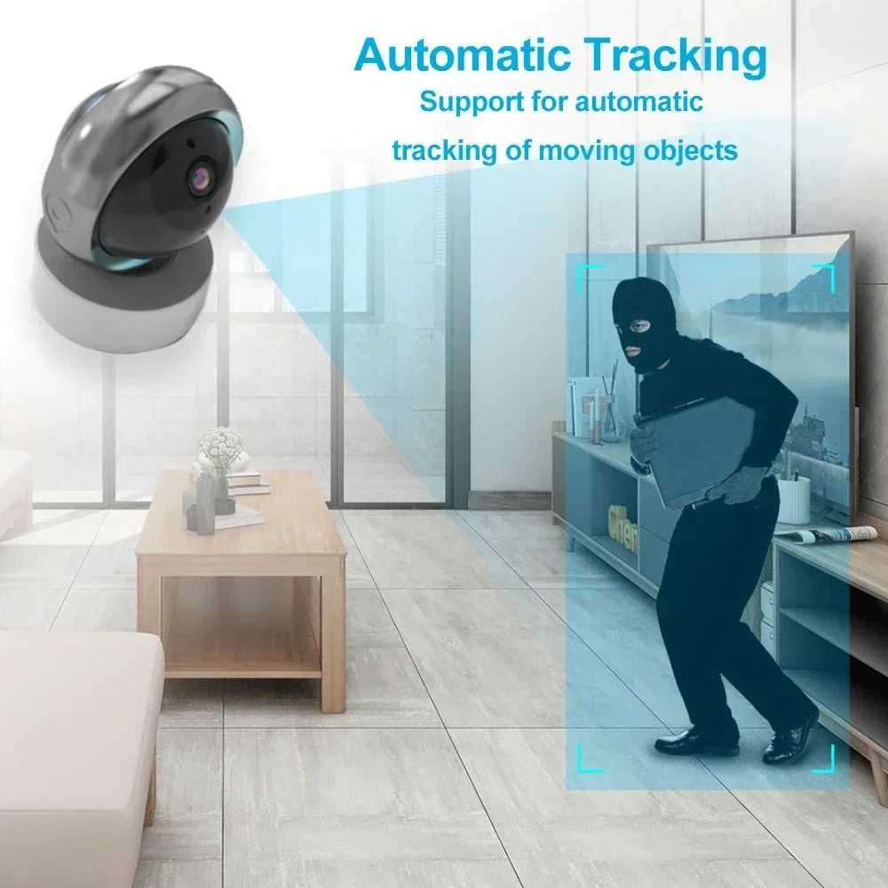 PTZ-Q2 Домашняя IP WiFi камера Наблюдения со Слежением Видеонаблюдение