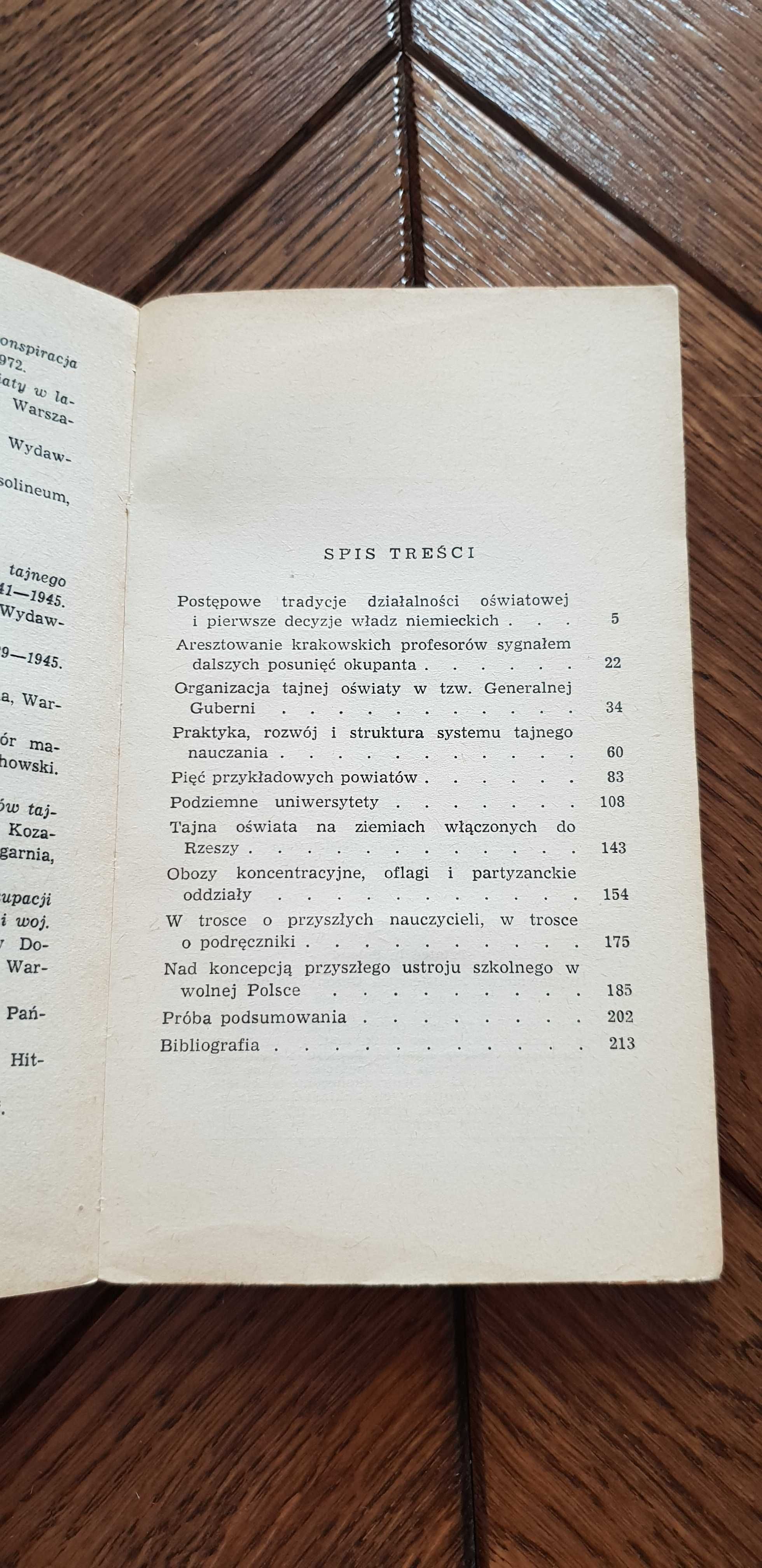 Książka rok 1973 "Szkoła w podziemiu" Nadzieja Drucka