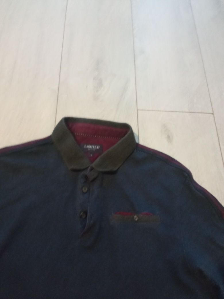 Koszulka męska polo Marks& Spencer L granatowa