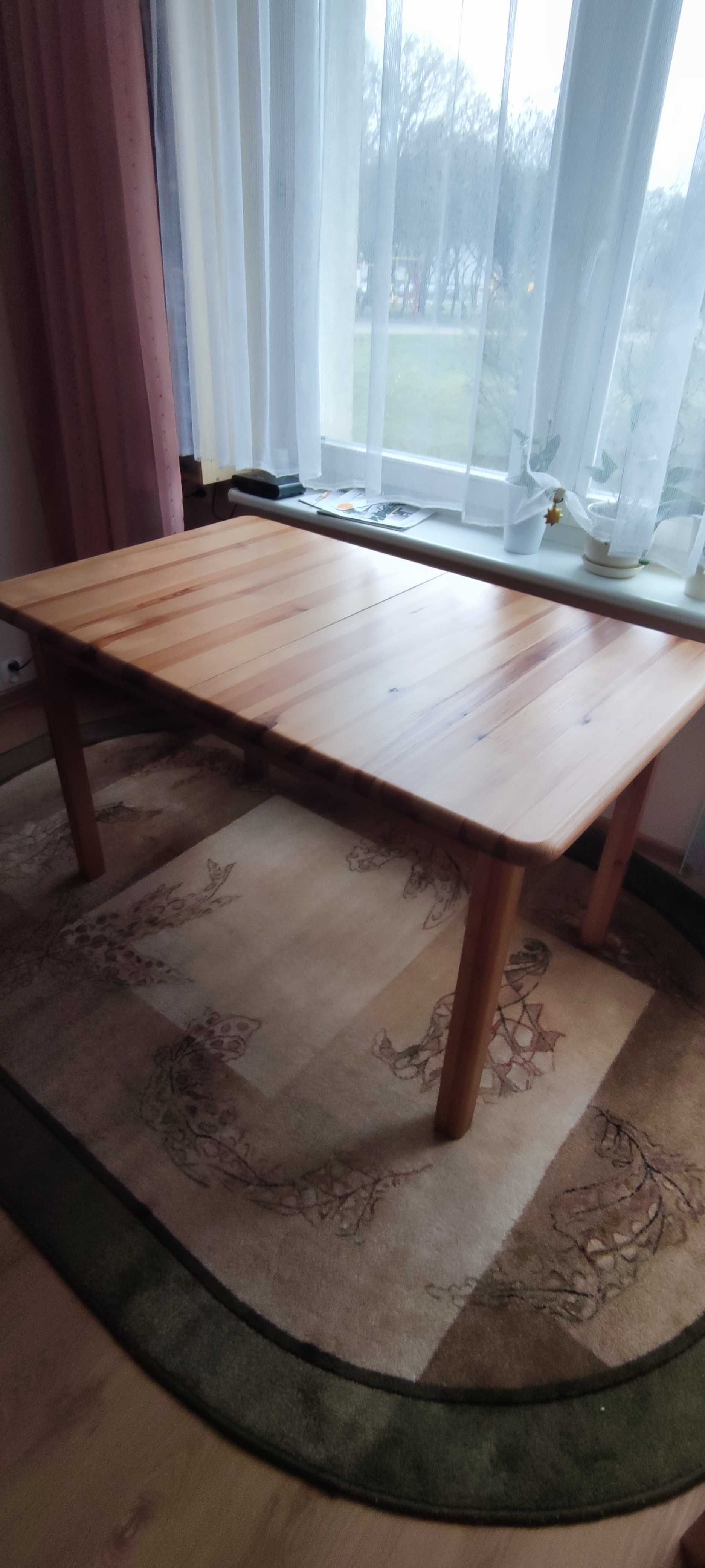 Stół sosnowy rozkładany 130x80 (+wkładka 40cm)