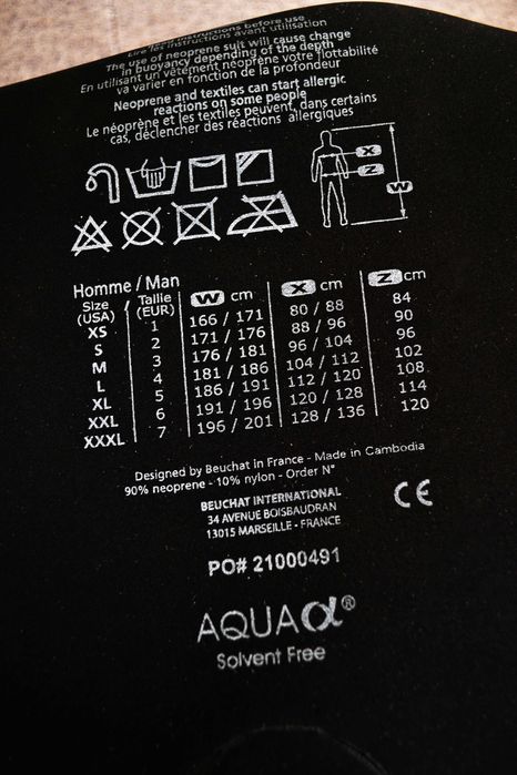 Casaco de mergulho Beuchat