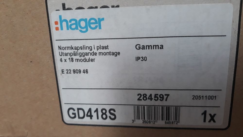 Rozdzielnica Hager Gamma GD418s