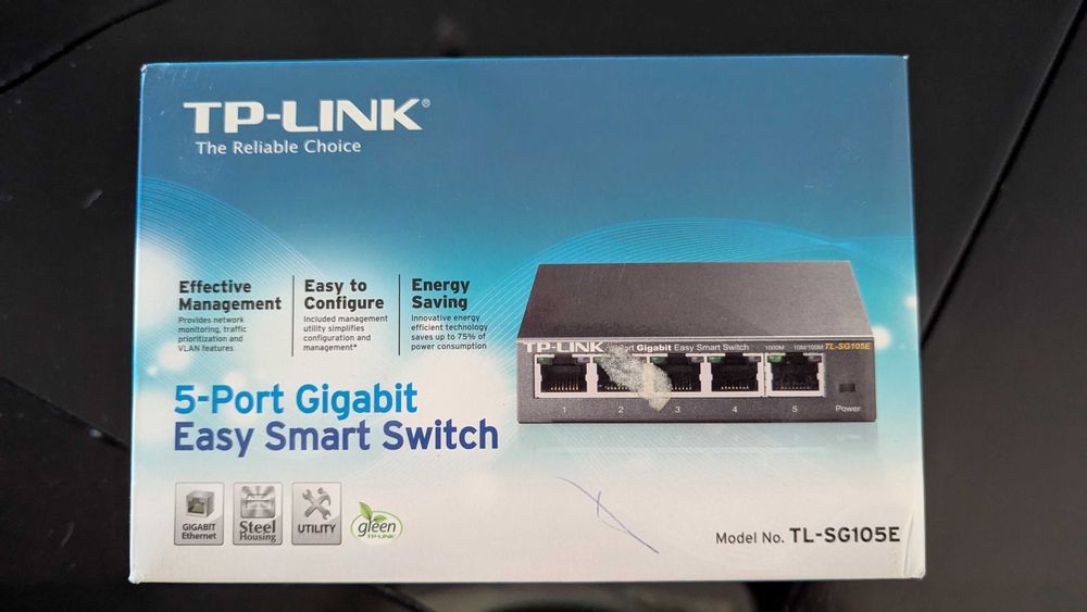 Switch de Rede TP-Link TL-SG105E 5 Portas Gigabit Smart Managed