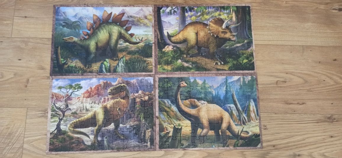 Puzzle Trefl dinozaury 3 komplety