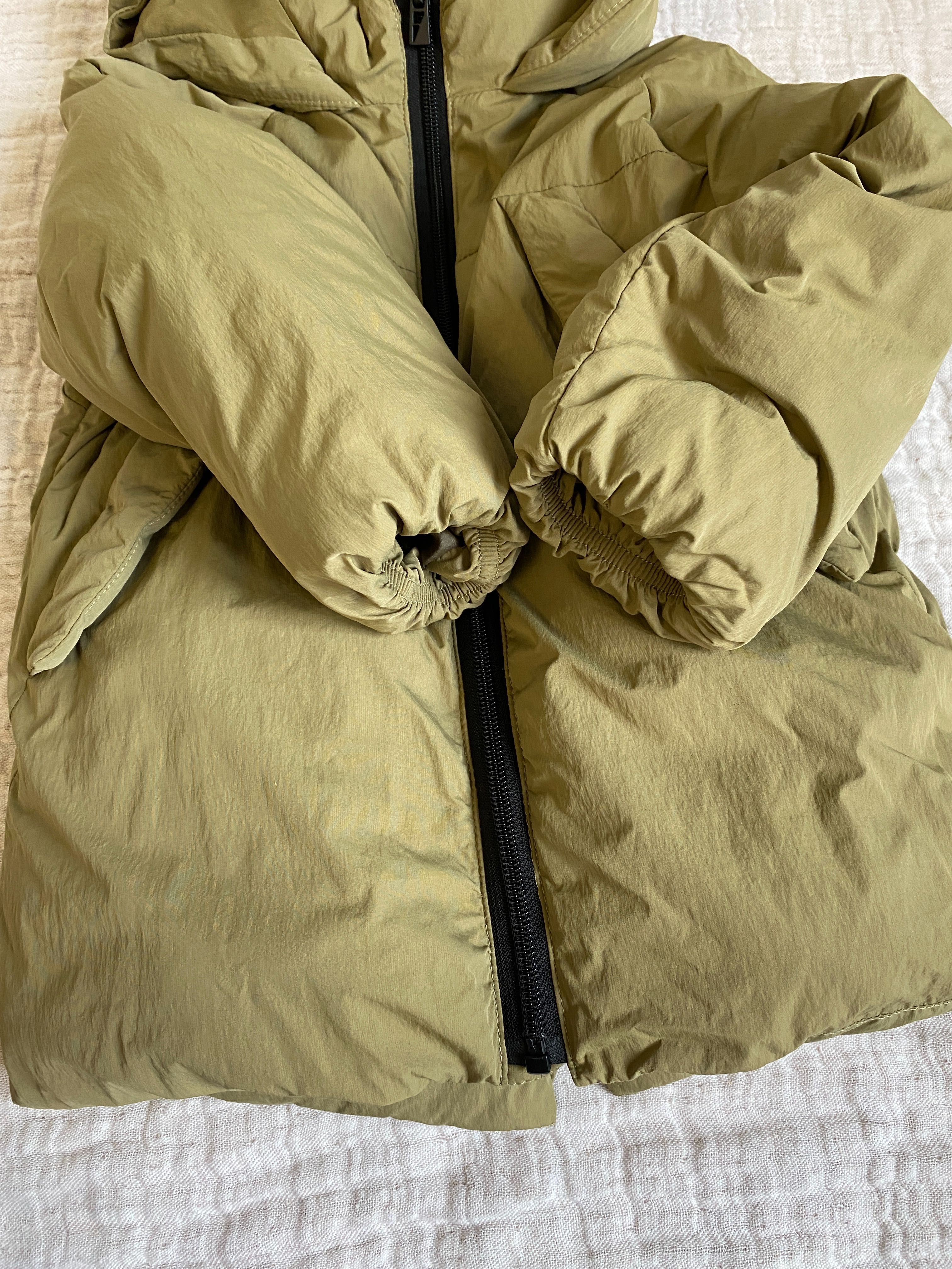 Płaszcz ocieplany Zara roz 98 kurtka zimowa kolor khaki parka