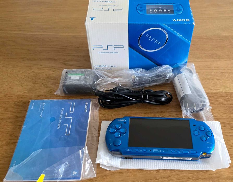 PSP 3000 Vibrant Blue, ARK-4, 64GB, stan kolekcjonerski
