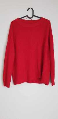 czerwony sweter pull&bear, rozmiar S