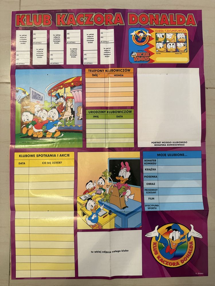 Kaczor Donald plakat List gonczy - STAN KOLEKCJONERSKI
