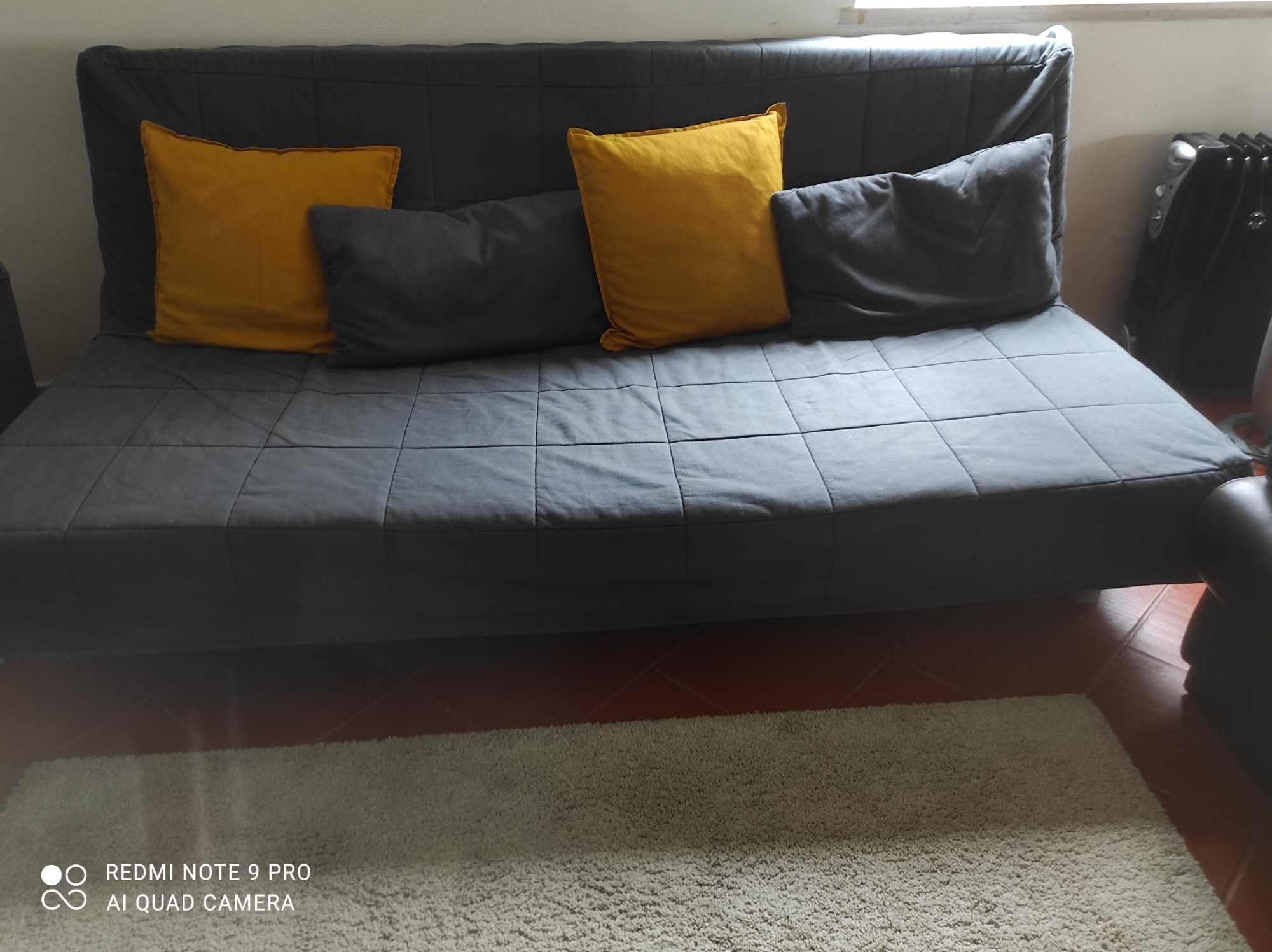 Sofá-cama 200cm cinza escuro