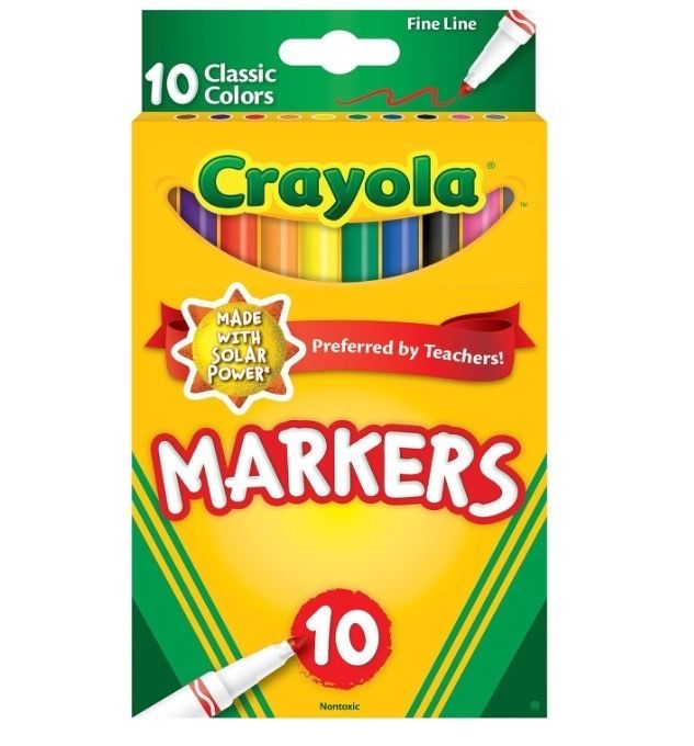 Кольорові маркери, фломастери воскові олівці Crayola (оригінал США)